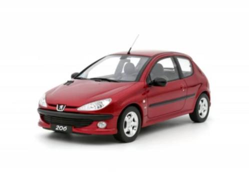 PEUGEOT 206 S16 ROOD 1999 SCHAAL 1/18 OTTO MOBILE OT1039, Hobby en Vrije tijd, Modelauto's | 1:18, Nieuw, Auto, OttOMobile, Verzenden