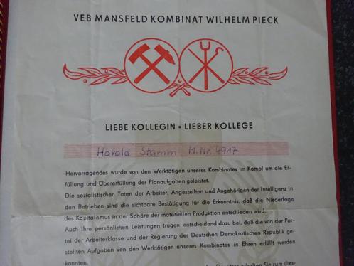 DDR: set Orkonden NVA en Mijnbouw, Verzamelen, Overige Verzamelen, Zo goed als nieuw, Ophalen of Verzenden