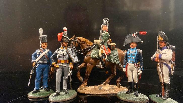 Delprado: 5x Duitse troepen Napoleontische tijd, Verzamelen, Poppetjes en Figuurtjes, Zo goed als nieuw, Ophalen of Verzenden