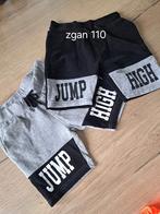 2x korte broek maat 110 116 zwart grijs pakket joggingbroek, Ophalen of Verzenden, Zo goed als nieuw, Jongen, Broek