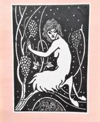 Aubrey Beardsley, prent Satyr, Gebruikt, 1980 tot heden, Ophalen of Verzenden, Prent