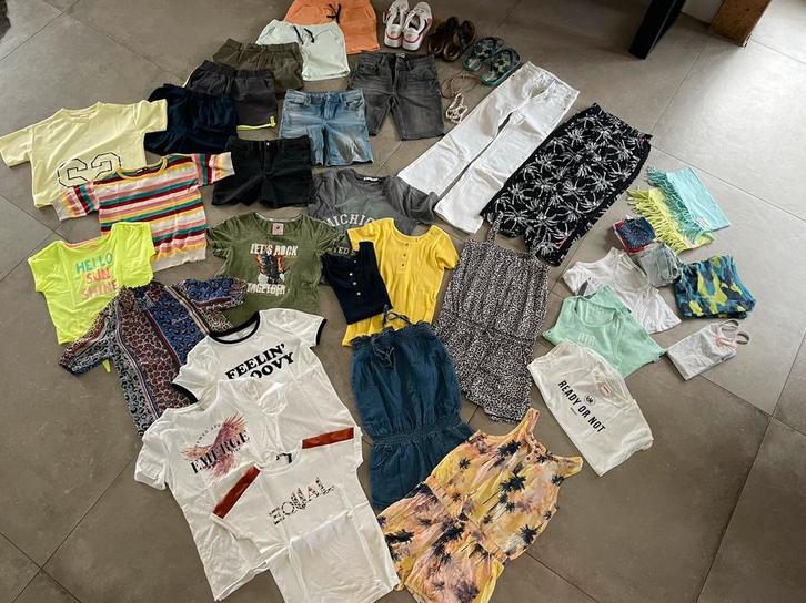 TE KOOP - Groot zgan zomerkledingpakket meiden maat 146-152, Kinderen en Baby's, Kinderkleding | Maat 152, Zo goed als nieuw, Meisje