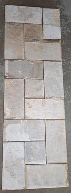 Vloertegels 20 x 40 cm cement look, bruin/grijs gemeleerd, Doe-het-zelf en Verbouw, Tegels, Ophalen, Overige materialen, Nieuw