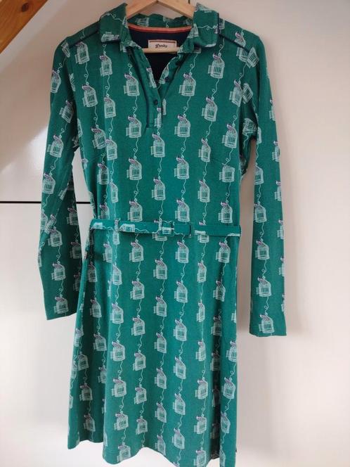 4FF jurk vogelkooitjes, Kleding | Dames, Jurken, Zo goed als nieuw, Groen, Ophalen of Verzenden