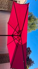 2 knal roze parasols met grijze rolbare voet., Ophalen, Zo goed als nieuw