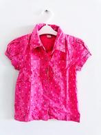 Blouse roze T-shirt korte mouwen met hartjes, maat 110/116, Ophalen of Verzenden, Gebruikt, Meisje, Shirt of Longsleeve
