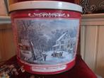 Vintage kerst winterblik, Ophalen of Verzenden