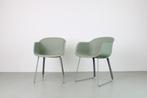 Muuto Fiber stoelen, zwart en dusty green, Huis en Inrichting, Stoelen, Ophalen, Zwart, Nieuw, Vier