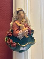 Wijwater Bakje Maria met Kindje Jezus Rozen Decoratie, Antiek en Kunst, Ophalen