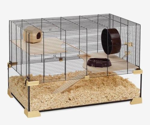 Hamsterkooi glas Ferplast Karat 80, Dieren en Toebehoren, Knaagdieren en Konijnen | Hokken en Kooien, Zo goed als nieuw, Kooi