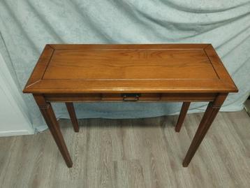 Vintage houten bijzettafel met lade sitetable wandtafeltje beschikbaar voor biedingen