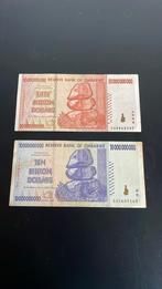 Bankbillet zimbabwe 50 en 10 billion dollars, Ophalen of Verzenden, Zimbabwe