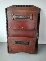 Oude houten krantenbak/tijdschriftenrek, Ophalen of Verzenden, Gebruikt