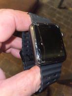 Apple Watch Serie 3 42mm - Gebarsten Scherm, Sieraden, Tassen en Uiterlijk, Smartwatches, Gebruikt, Hartslag, Zwart, IOS