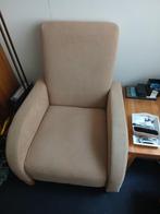 Fauteuil, kleur beige, Ophalen, Gebruikt, 75 tot 100 cm, Stof