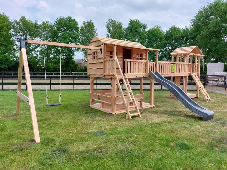 BOOMHUT LANDHUIS speeltoren speelhuis klimtoren speeltoestel, Kinderen en Baby's, Speelgoed | Buiten | Speeltoestellen, Nieuw
