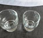 BOKMA DISTILATEURS glaasjes, brede voet, 2 st., Ophalen of Verzenden, Zo goed als nieuw, Borrel- of Shotglas