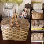 🌿ANTIEK/OUDE BLIKKEN MAND,TROMMEL🌿 “PIC-NIC MAND”🌿, Verzenden