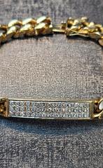 Prachtige Massiefe Diamant gouden armband 14k, Ophalen of Verzenden, Zo goed als nieuw, Goud, Goud