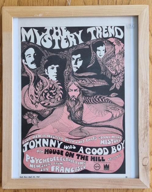MYSTERY TREND - original "Cash Box Magazine" Ad. Poster 1967, Cd's en Dvd's, Vinyl | Rock, Zo goed als nieuw, Progressive, Overige formaten