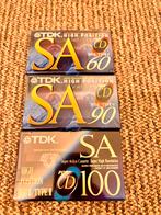 3X TDK SA 60/90/100 SEALED, Cd's en Dvd's, Cassettebandjes, 2 t/m 25 bandjes, Overige genres, Ophalen of Verzenden, Zo goed als nieuw