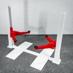 1:18 miniatuur tweekoloms hefbrug auto brug wit-rood diorama, Ophalen of Verzenden, Nieuw, Auto