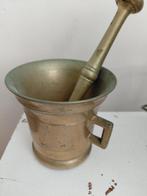 Antieke Mortier / Vijzel met Stamper -, Antiek en Kunst, Antiek | Koper en Brons, Ophalen of Verzenden, Koper