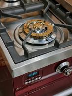 Luxe Fornuis Boretti 90cm bordeaux rood + rvs GASOVEN, Witgoed en Apparatuur, Fornuizen, Niet ingevuld, 60 cm of meer, Niet ingevuld