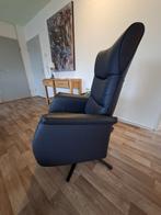Donkerblauwe relaxstoel, Huis en Inrichting, Fauteuils, Ophalen, 75 tot 100 cm, Zo goed als nieuw, Metaal