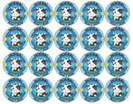Traktatie bedankjes stickers vel koetjes met  naam