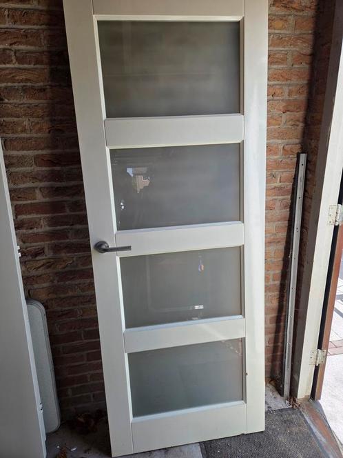 2 Stompe binnendeuren, Doe-het-zelf en Verbouw, Deuren en Horren, Zo goed als nieuw, Binnendeur, 200 tot 215 cm, Minder dan 80 cm