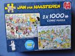 Jan van Haasteren puzzels 2x1000, zeebanket+ taartentoernooi, Ophalen, Meer dan 1500 stukjes, Zo goed als nieuw, Legpuzzel
