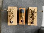 Houten poppen friese klok met opbergdozen, Ophalen of Verzenden