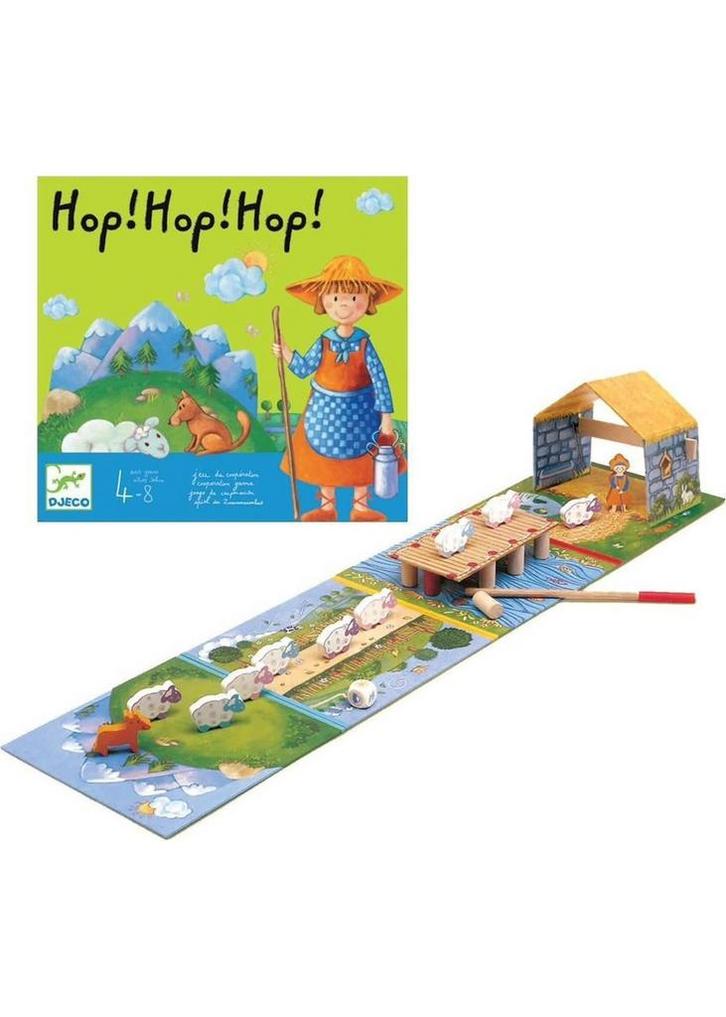 Djeco spel Hop! Hop! Hop!, Hobby en Vrije tijd, Gezelschapsspellen | Overige, Zo goed als nieuw, Ophalen of Verzenden