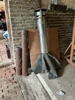 Isoduct rookgas afvoer met dakdoorvoer en trekkap, Doe-het-zelf en Verbouw, Buizen en Afvoer, Ophalen, Afvoer, Zo goed als nieuw