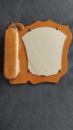 Vintage Spiegel met Borstel, Antiek en Kunst, Ophalen, Overige vormen, Minder dan 50 cm, Minder dan 100 cm