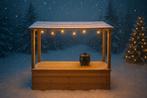Sfeerkraam, kerstkraam, houten marktkraam te huur, Ophalen of Verzenden, Zo goed als nieuw