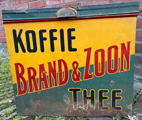 Winkelvoorraadblik Brand & Zoon koffie en thee Tiel, Verzamelen, Blikken, Zo goed als nieuw, Koffie, Overige merken, Ophalen of Verzenden