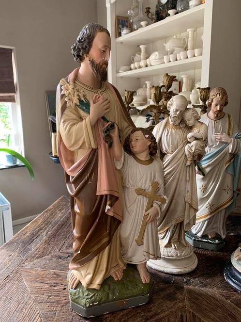 Jozef.  Kindje jezus brocante, Verzamelen, Religie, Gebruikt, Beeld(je), Ophalen of Verzenden