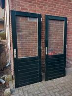 2X achterdeuren met dubbele glas, Doe-het-zelf en Verbouw, Deuren en Horren, Ophalen, Gebruikt, 80 tot 100 cm, Buitendeur