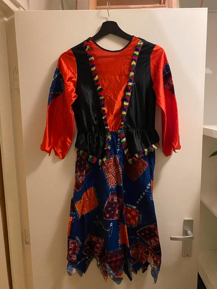 Heksenjurk Verkleedkleding Kind maat 140, Kinderen en Baby's, Carnavalskleding en Verkleedspullen, Zo goed als nieuw, Meisje, 134 t/m 140