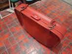 Rode vintage koffer, Sieraden, Tassen en Uiterlijk, Koffers, Slot, Gebruikt, Leer, Ophalen of Verzenden