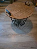 Houten Salontafel met Metalen Onderstel, Ophalen, Minder dan 45 cm, Minder dan 55 cm, Gebruikt