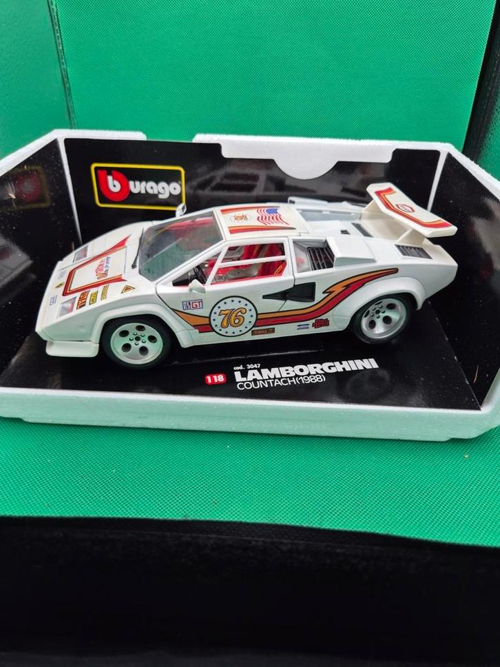 148 lamborghini countach #76 1/18 bburago, Hobby en Vrije tijd, Modelauto's | 1:18, Zo goed als nieuw, Bburago, Ophalen of Verzenden