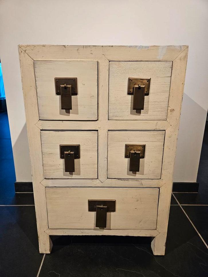 Japandi Nachtkastje / Ladenkastje, Huis en Inrichting, Kasten | Dressoirs, Gebruikt, Minder dan 50 cm, Minder dan 25 cm, Met lade(s)