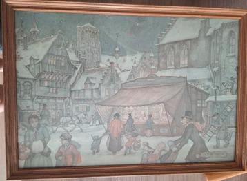 Anton Pieck in lijst van Hendrik de Laat beschikbaar voor biedingen