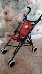 Vintage retro poppenwagen buggy wandelwagen met pop, Ophalen of Verzenden, Babypop