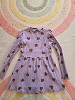 Lila jurkje met hartjes Wibra maat 134-140, Meisje, Ophalen of Verzenden, Zo goed als nieuw, Jurk of Rok