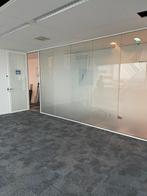 Glaswand,systeemwand,Kantoorwand,Scheidingswand, Doe-het-zelf en Verbouw, Glas en Ramen, Ophalen, Gebruikt, 160 cm of meer, Glasplaat