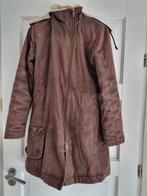Hemp Hoodlamb bruine, zeer warme, lange winterjas maat 34/36, Bruin, Ophalen of Verzenden, Maat 36 (S), Gedragen